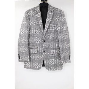 Leonardi Sport Coat Mens Small performer singer jacquard Notch Lapel Blazer